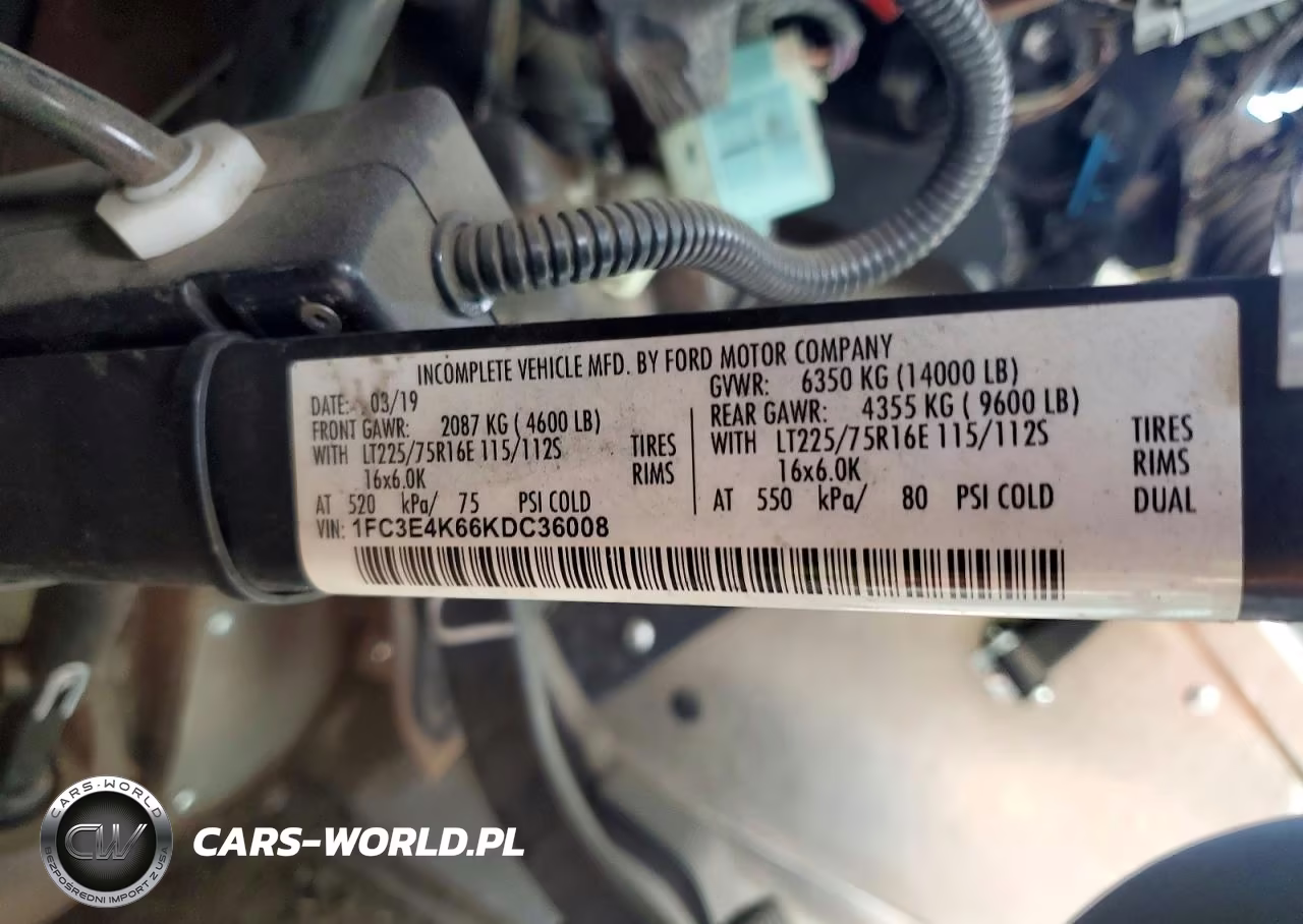 2019 Ford E450 Delivery Truck VIN:1FC3E4K66KDC36008 - 13