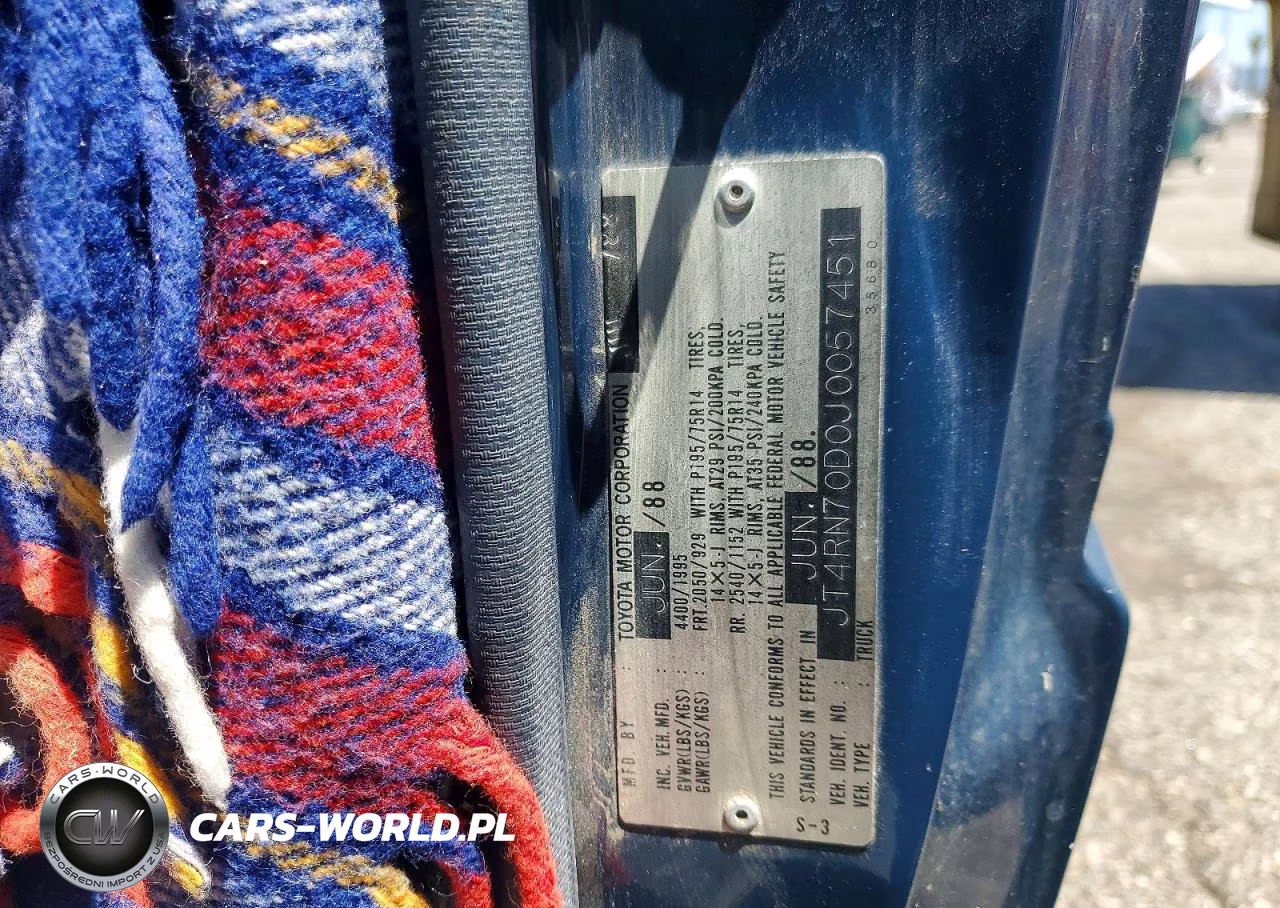 1988 Toyota Pickup Xtracab Rn70 Dlx VIN:JT4RN70D0J0057451 - 12