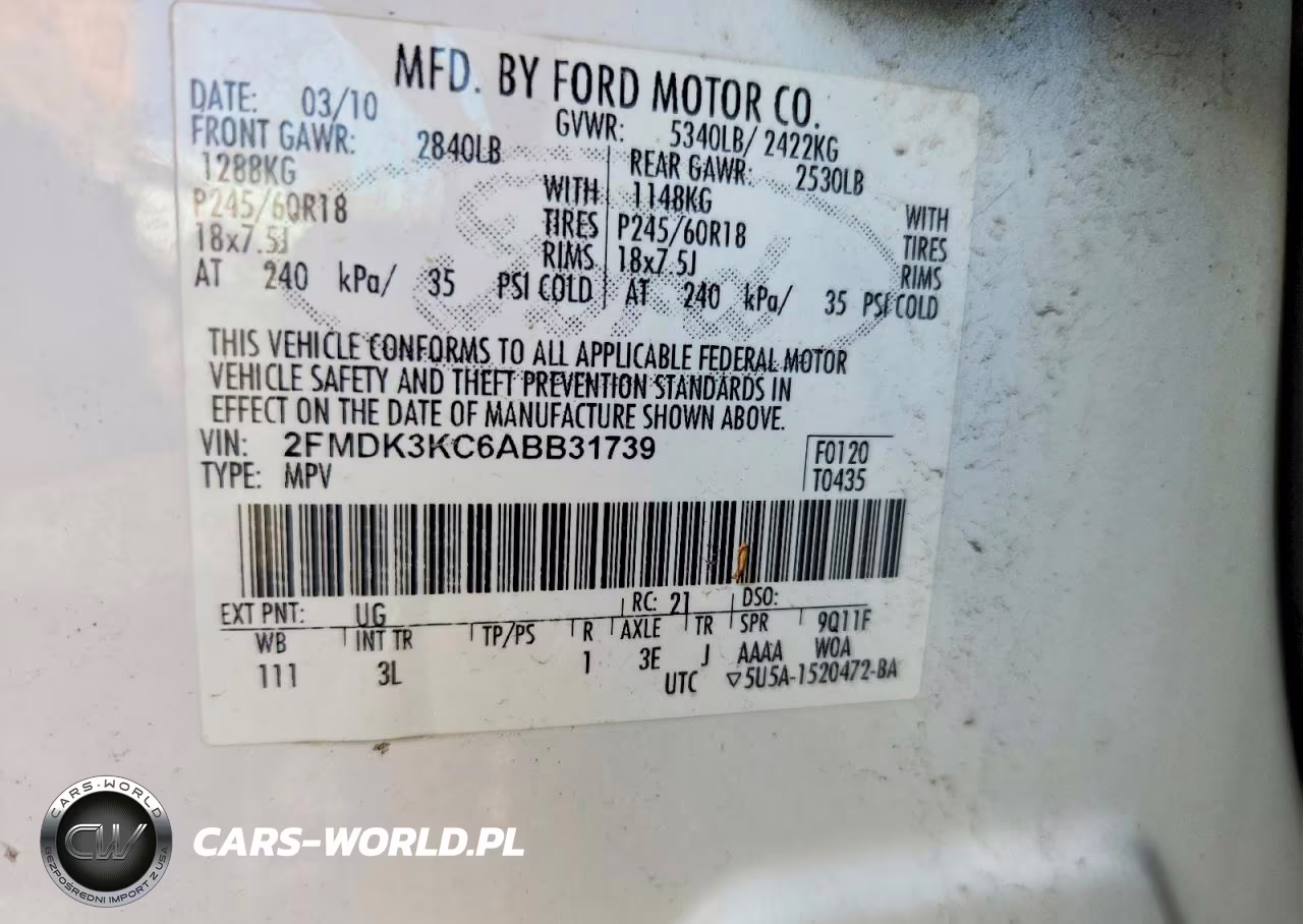 2010 Ford Edge Limited VIN:2FMDK3KC6ABB31739 - 12
