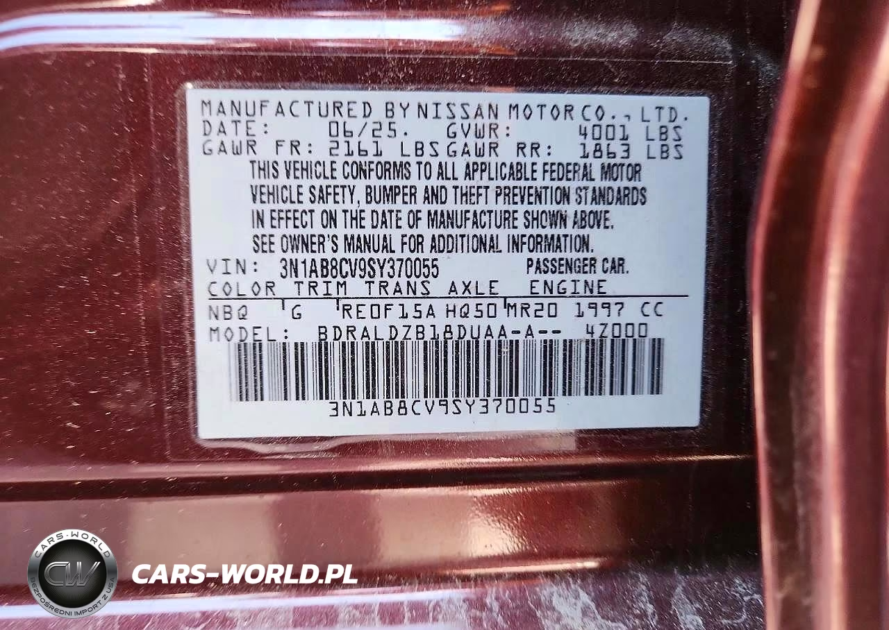 2025 Nissan Sentra Sv VIN:3N1AB8CV9SY370055 - 13
