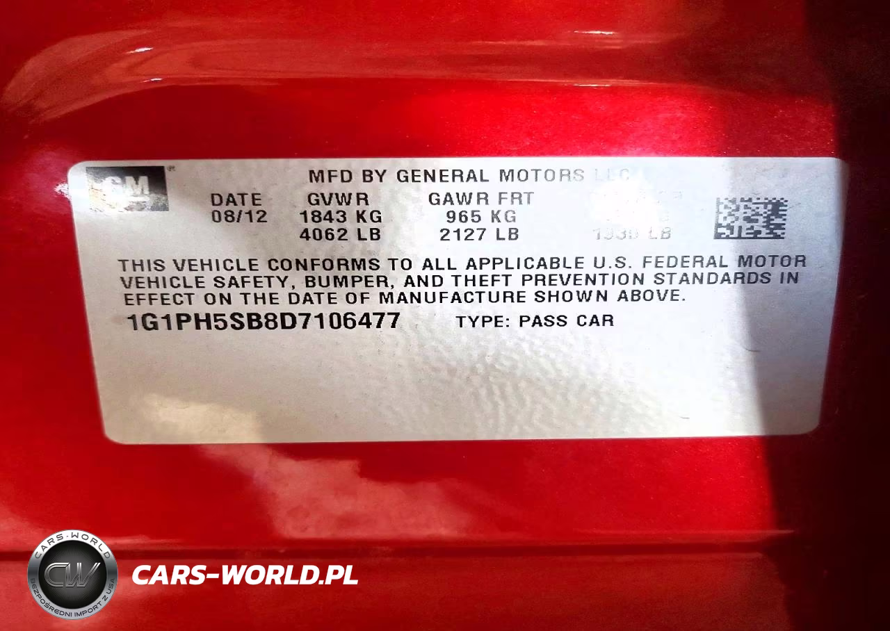 2013 Chevrolet Cruze Eco VIN:1G1PH5SB8D7106477 - 12