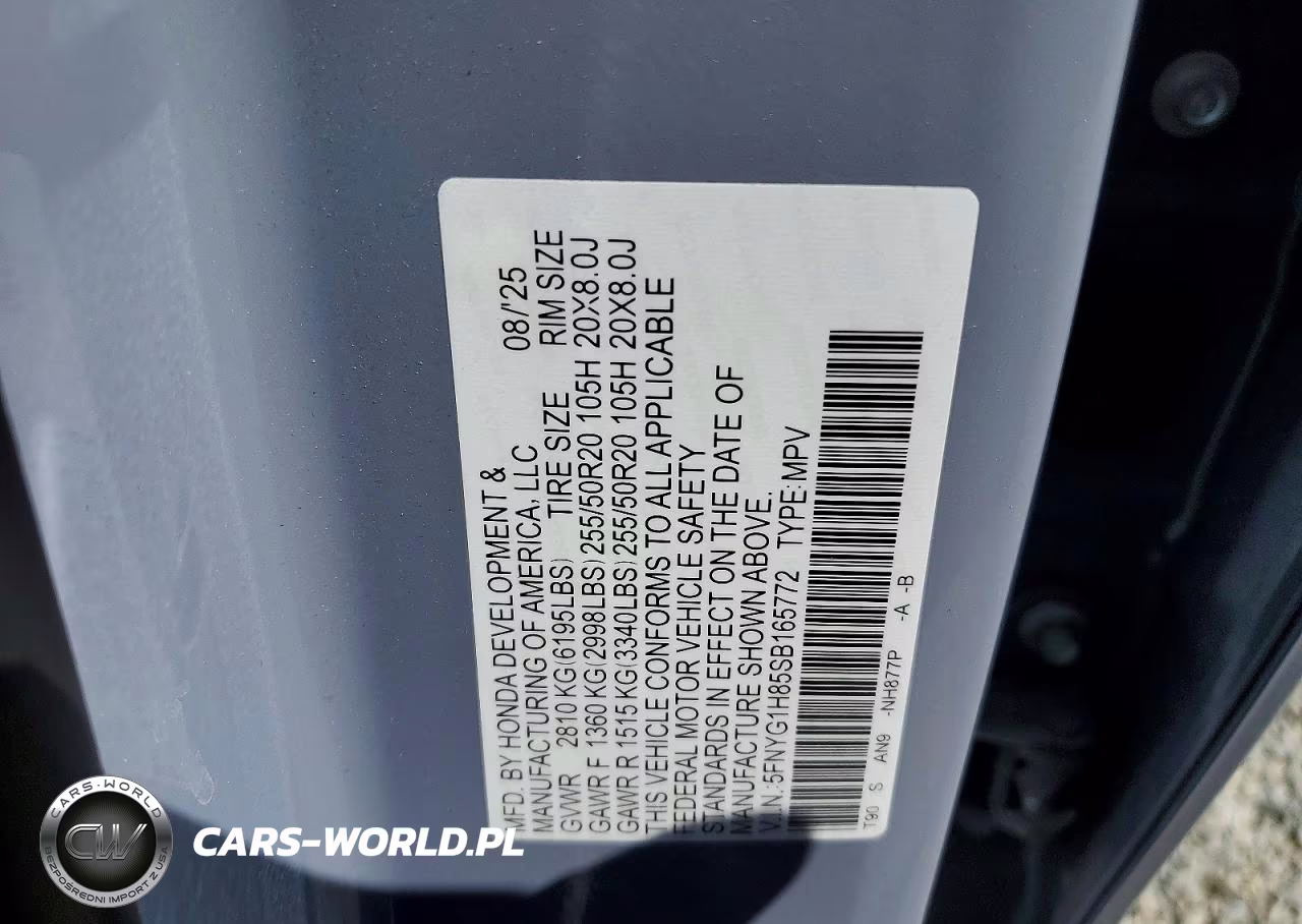 2025 Honda Pilot Elite VIN:5FNYG1H85SB165772 - 13