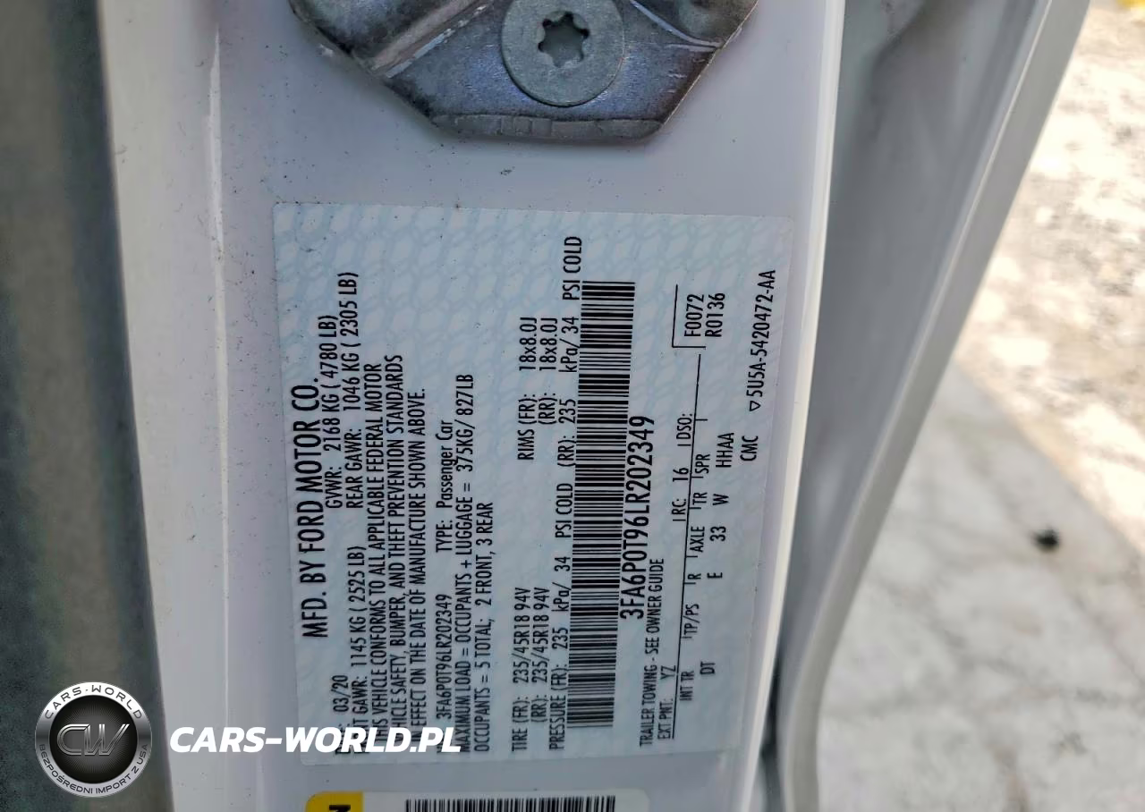 2020 Ford Fusion Se VIN:3FA6P0T96LR202349 - 12