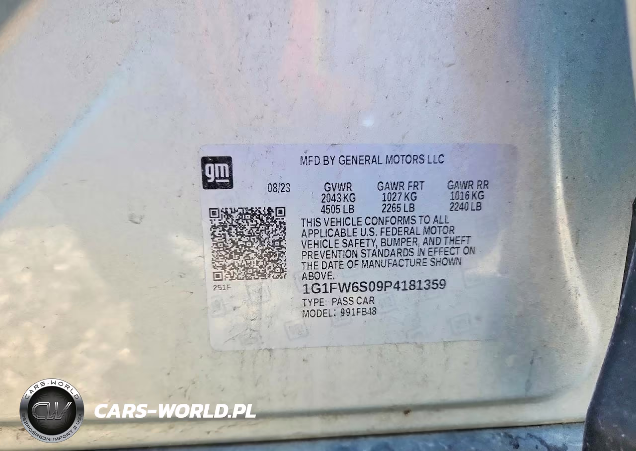 2023 Chevrolet Bolt Ev 1Lt VIN:1G1FW6S09P4181359 - 12