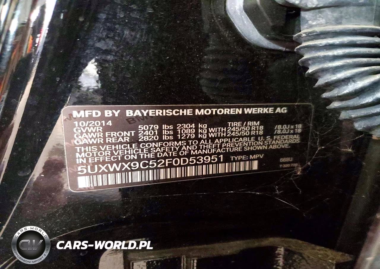 2015 BMW X3 xDrive28I VIN:5UXWX9C52F0D53951 - 14