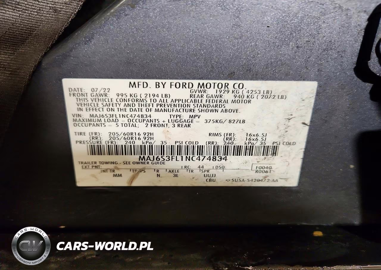2022 Ford Ecosport S VIN:MAJ6S3FL1NC474834 - 14