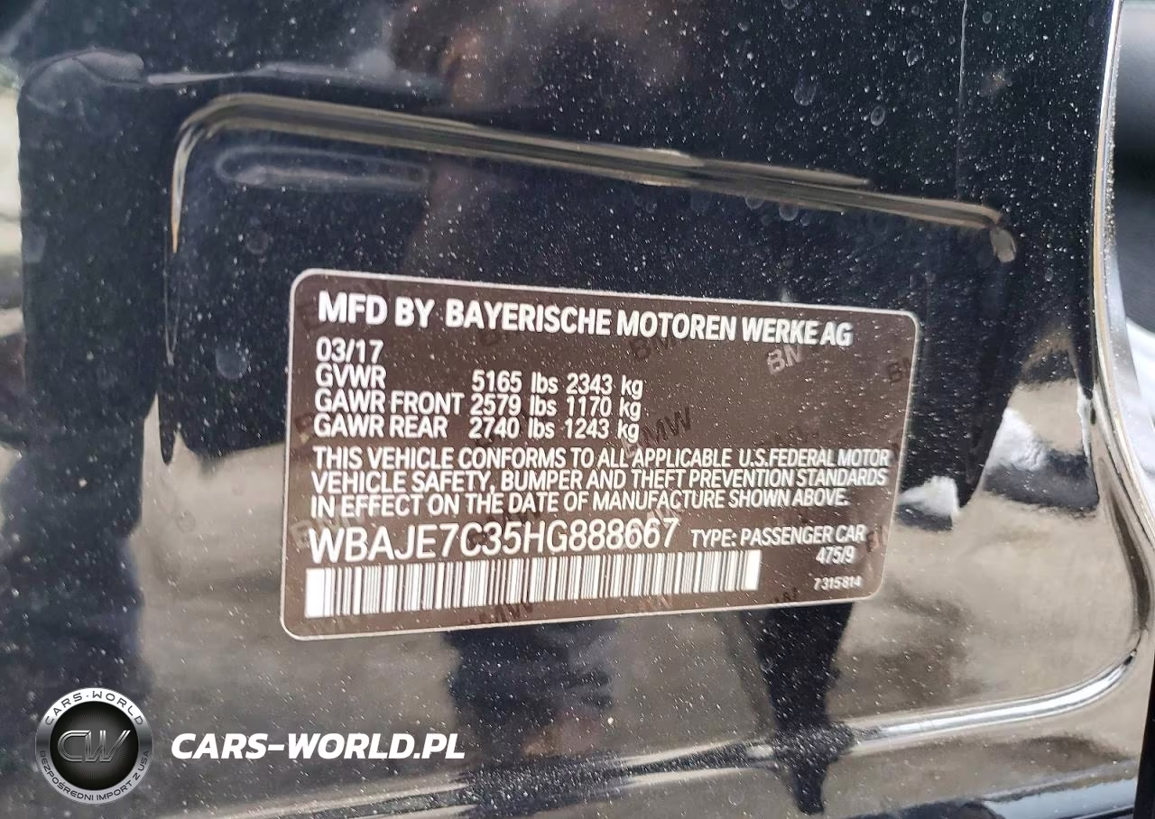 2017 BMW 540 Xi VIN:WBAJE7C35HG888667 - 12