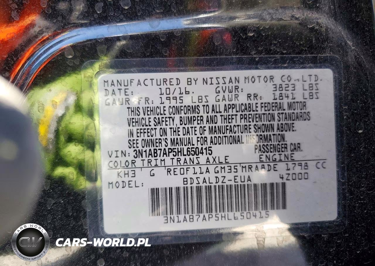 2017 Nissan Sentra Sv VIN:3N1AB7AP5HL650415 - 13