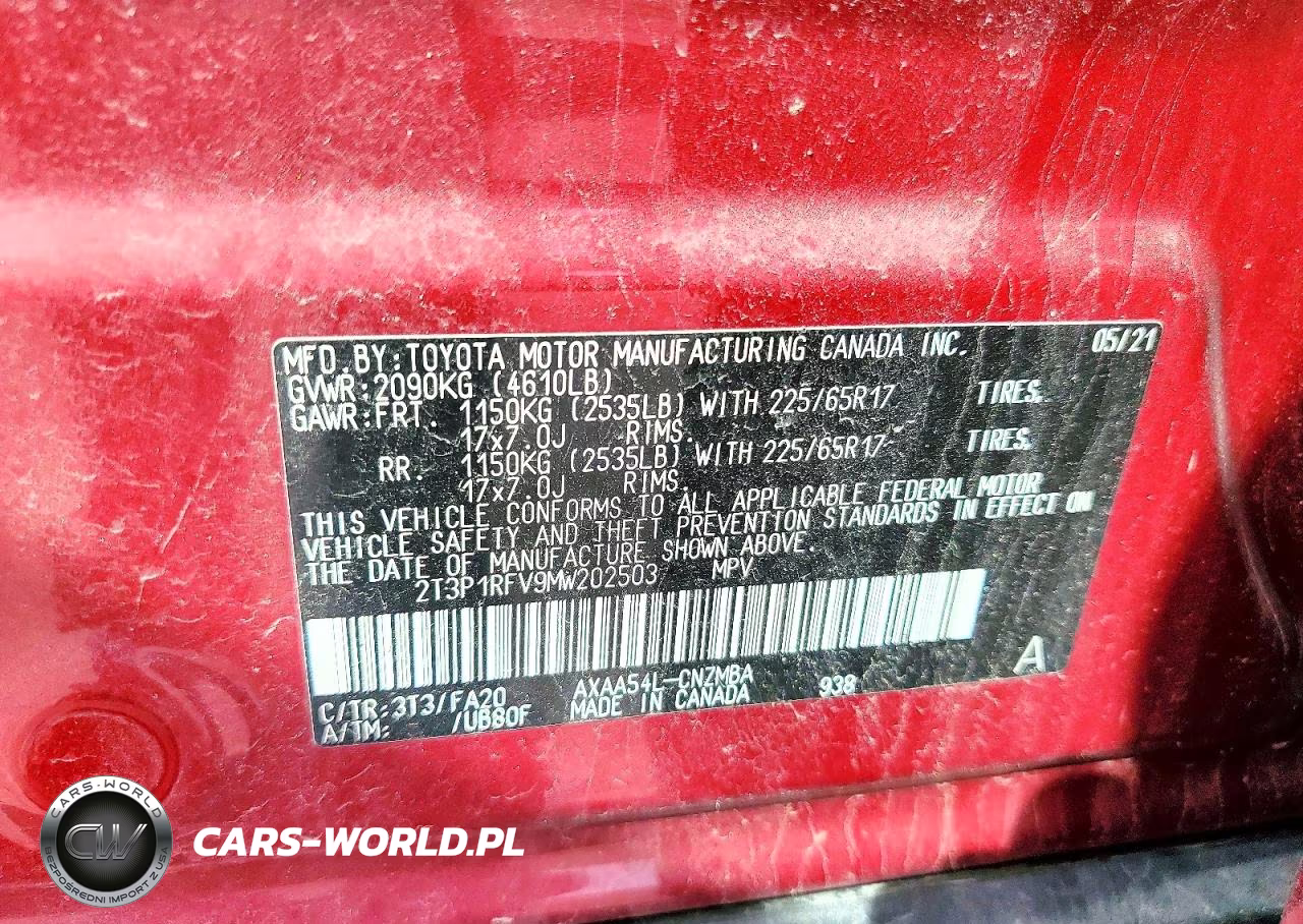 2021 Toyota Rav4 Xle VIN:2T3P1RFV9MW202503 - 14