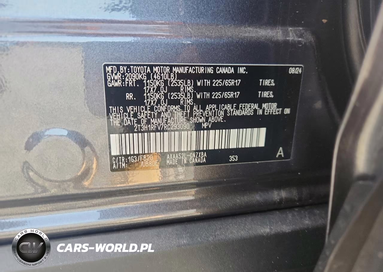 2024 Toyota Rav4 Le VIN:2T3H1RFV7RC293090 - 13