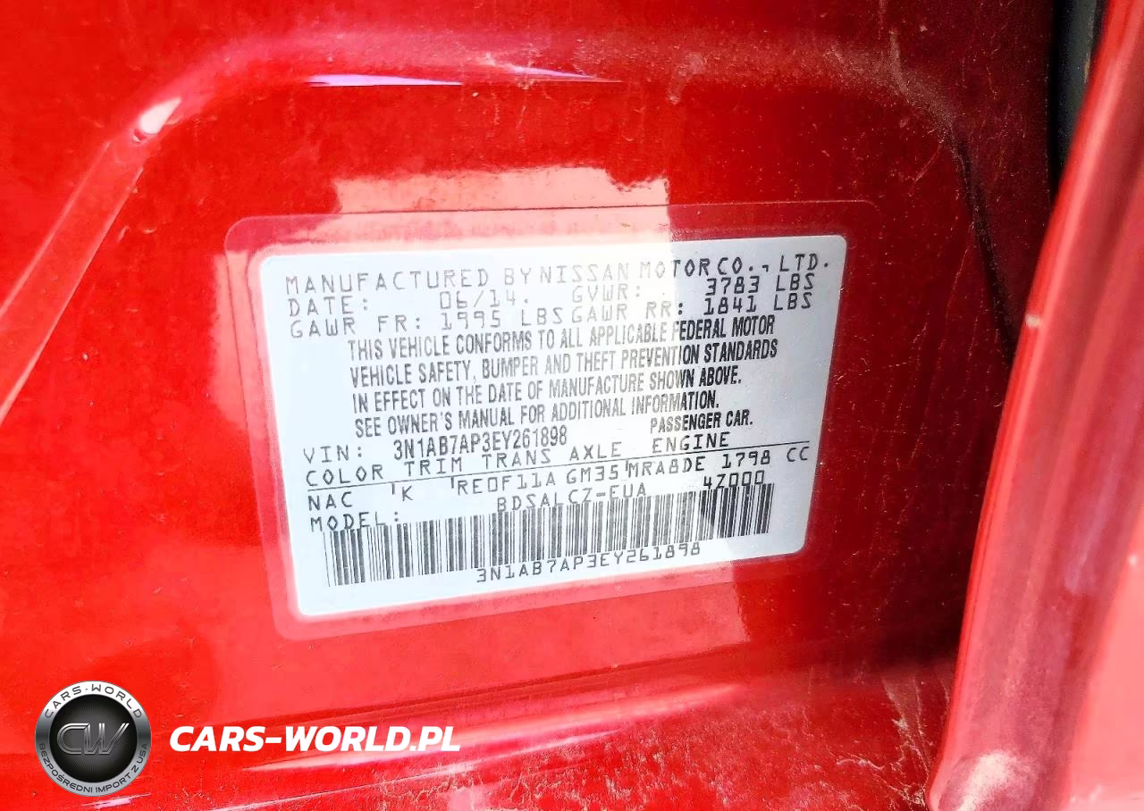 2014 Nissan Sentra S VIN:3N1AB7AP3EY261898 - 13
