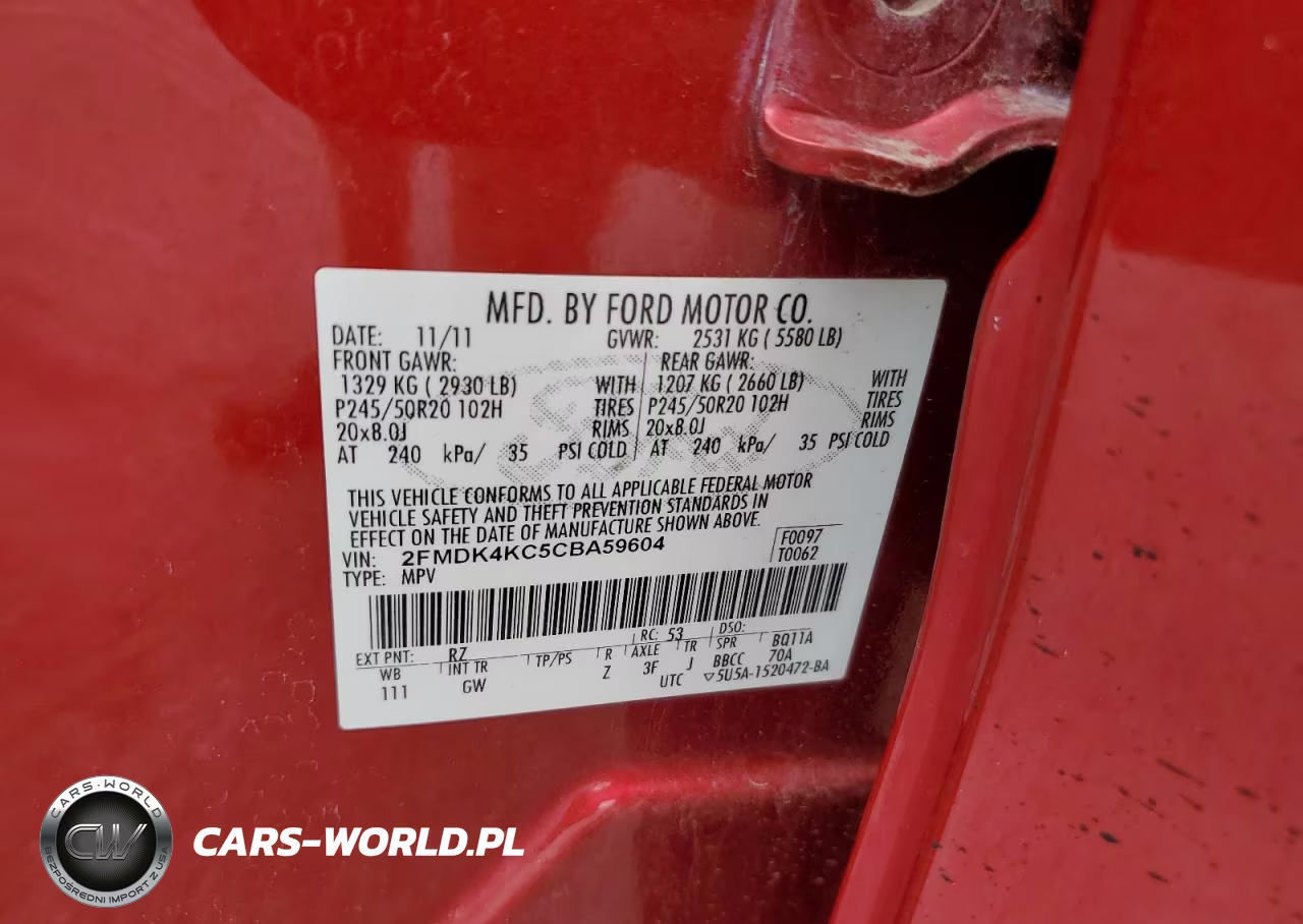 2012 Ford Edge Limited VIN:2FMDK4KC5CBA59604 - 13