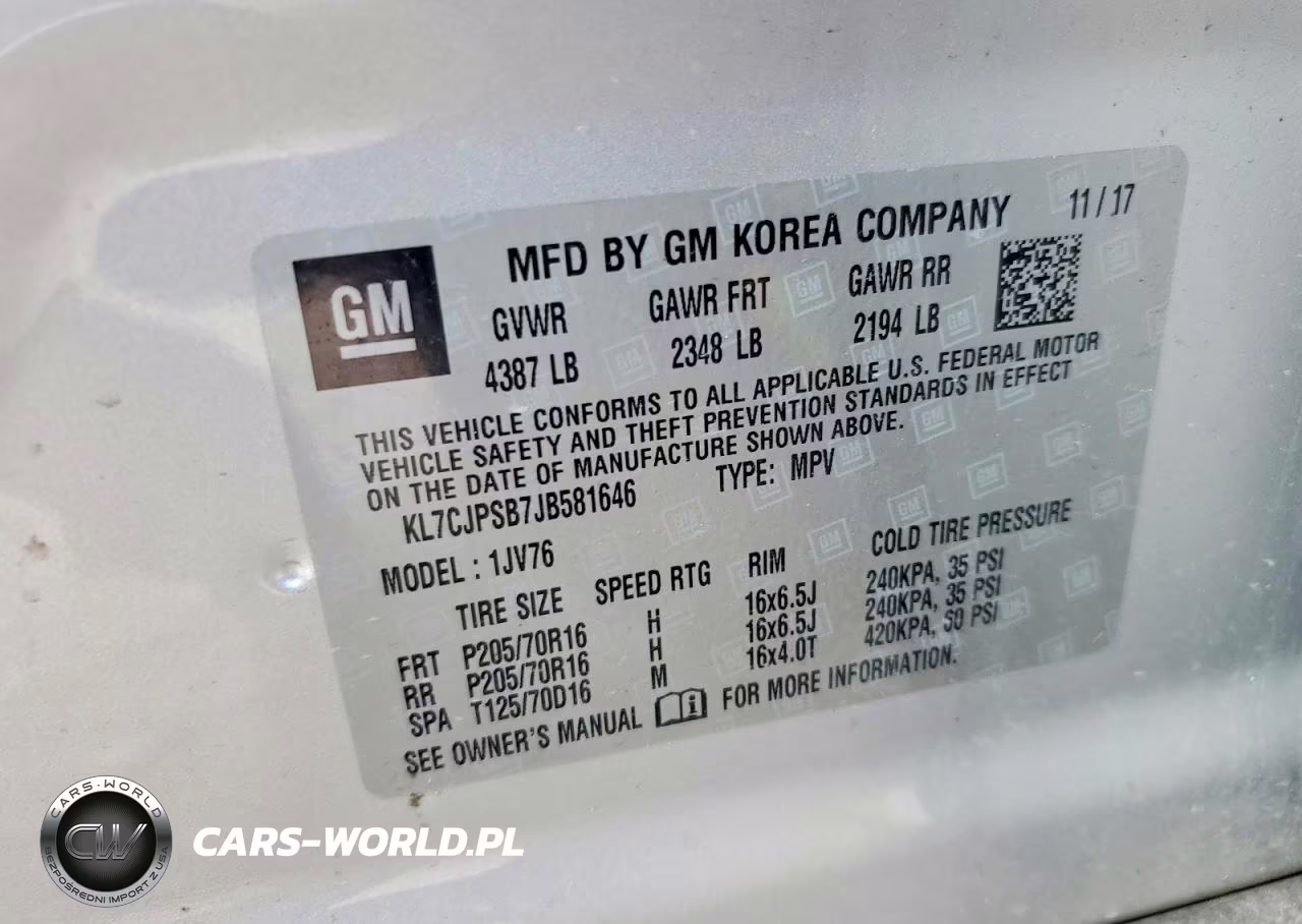 2018 Chevrolet Trax 1Lt VIN:KL7CJPSB7JB581646 - 14