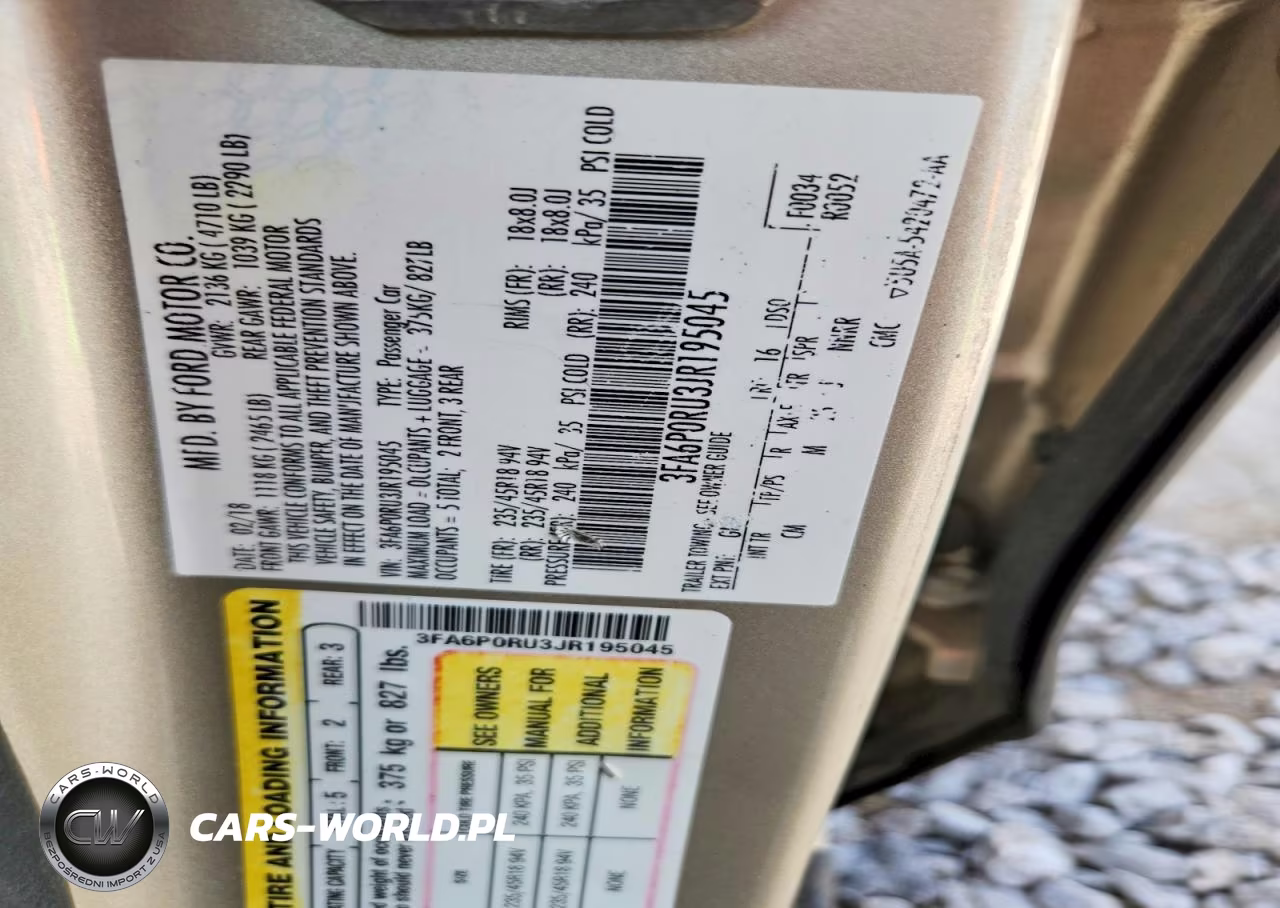2018 Ford Fusion Titanium VIN:3FA6P0RU3JR195045 - 12