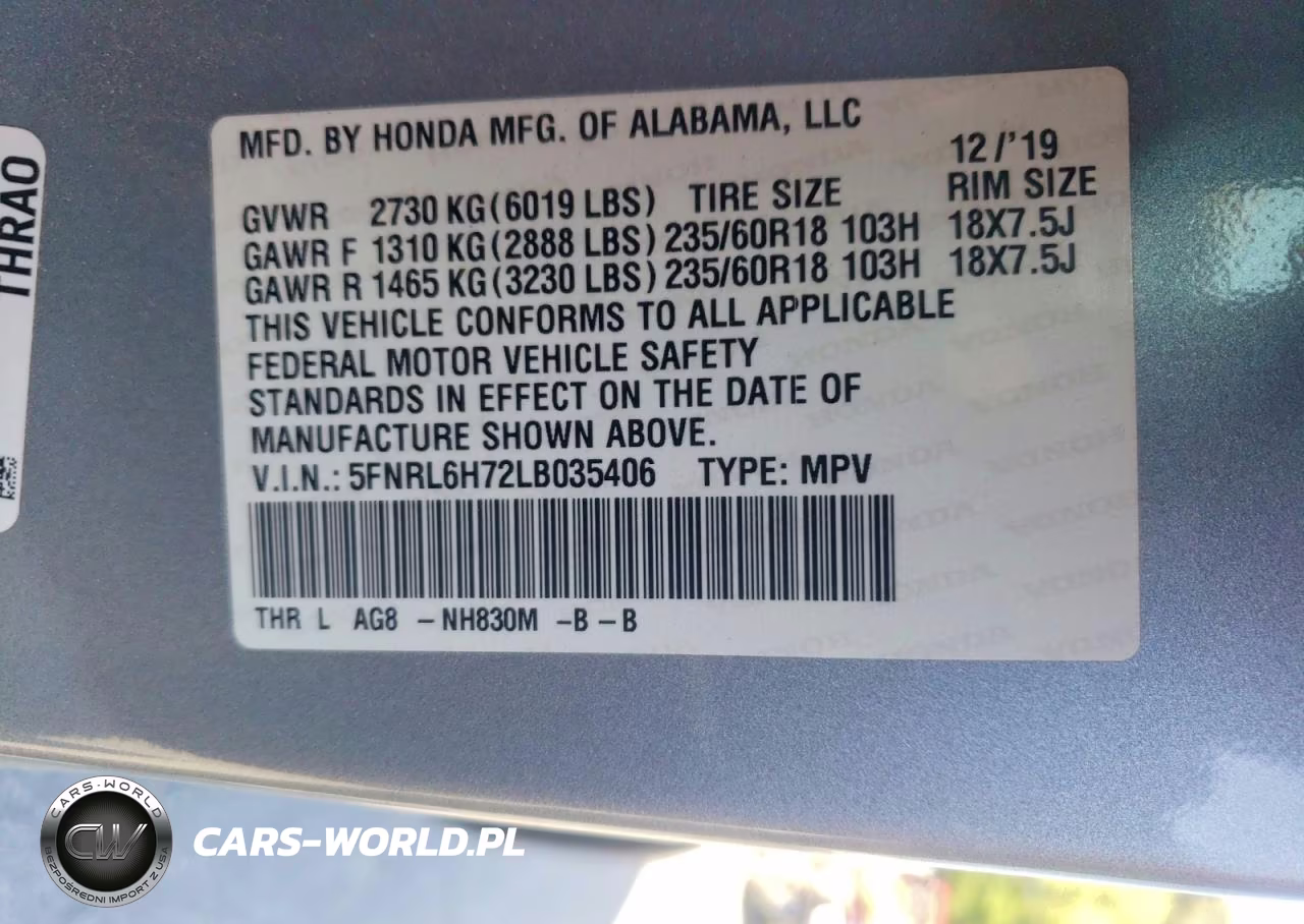 2020 Honda Odyssey Exl VIN:5FNRL6H72LB035406 - 13