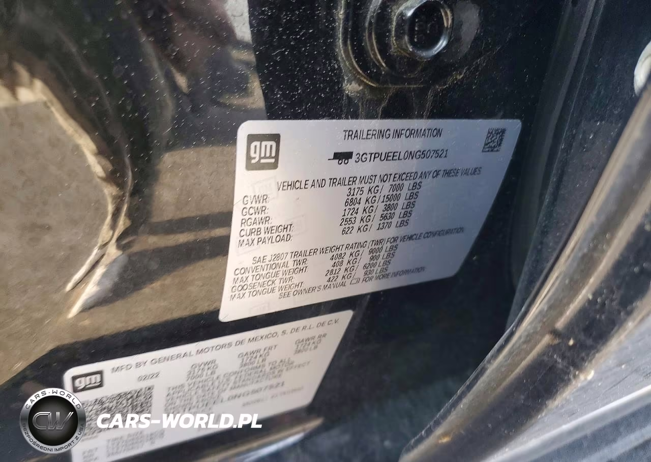 2022 GMC Sierra K1500 At4 VIN:3GTPUEEL0NG507521 - 12