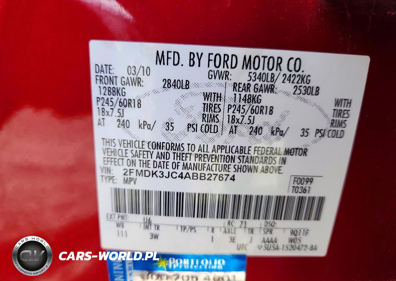 2010 Ford Edge VIN:2FMDK3JC4ABB27674 - 13