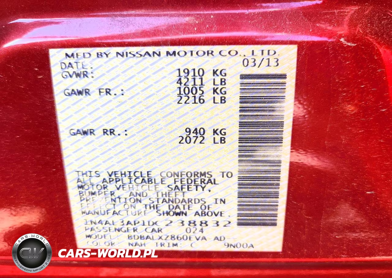 2013 Nissan Altima 2.5 VIN:1N4AL3AP1DC238832 - 12