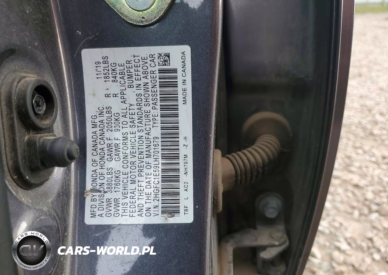 2020 Honda Civic Si VIN:2HGFC1E59LH701679 - 12