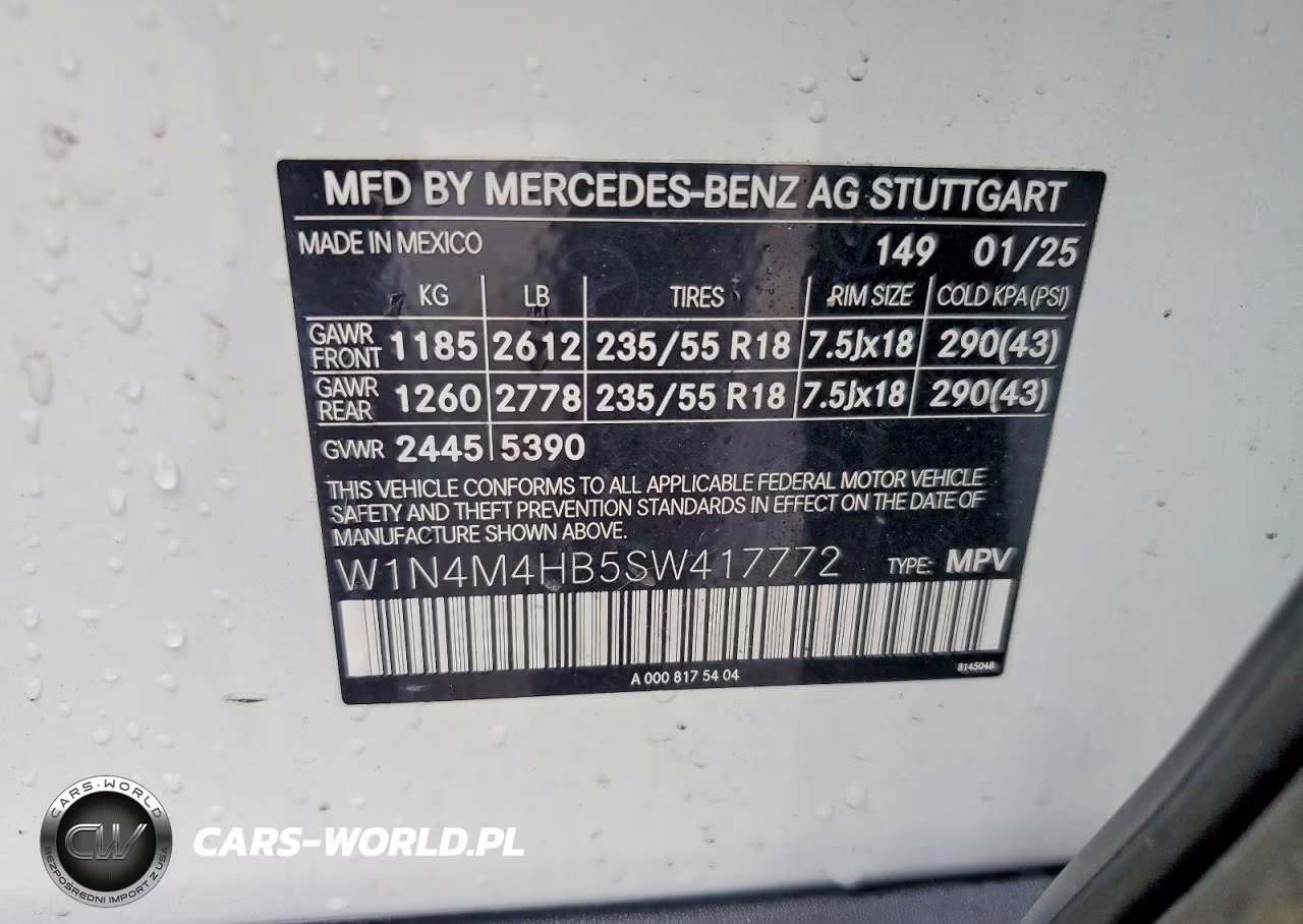 2025 Mercedes-Benz Glb 250 4Matic VIN:W1N4M4HB5SW417772 - 13