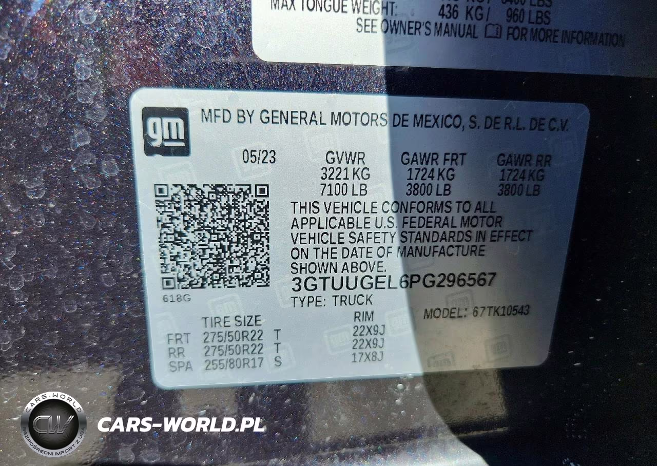 2023 GMC Sierra K1500 Denali VIN:3GTUUGEL6PG296567 - 12