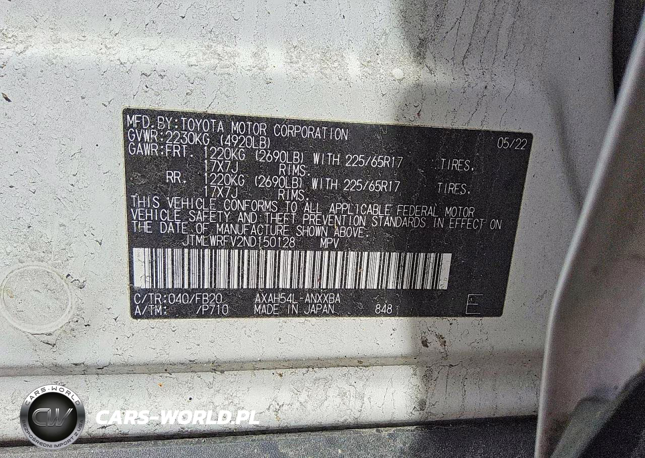2022 Toyota Rav4 Le VIN:JTMLWRFV2ND150128 - 13