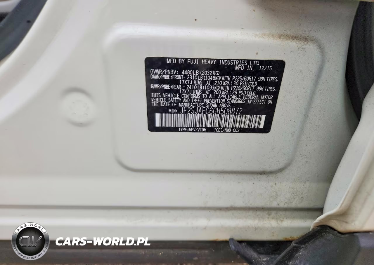 2016 Subaru Forester 2.5I Premium VIN:JF2SJAFC6GH508872 - 13