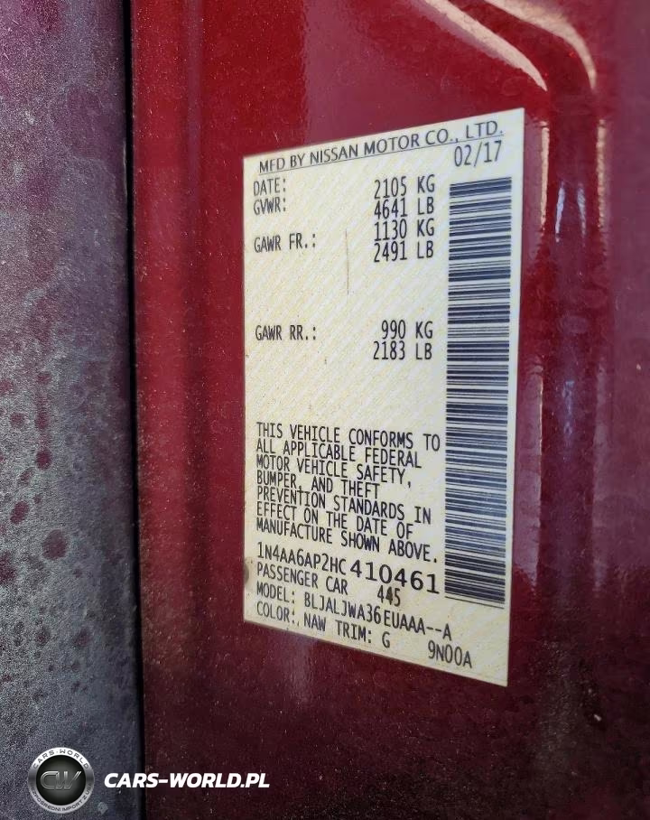 2017 Nissan Maxima 3.5 Sv VIN:1N4AA6AP2HC410461 - 13