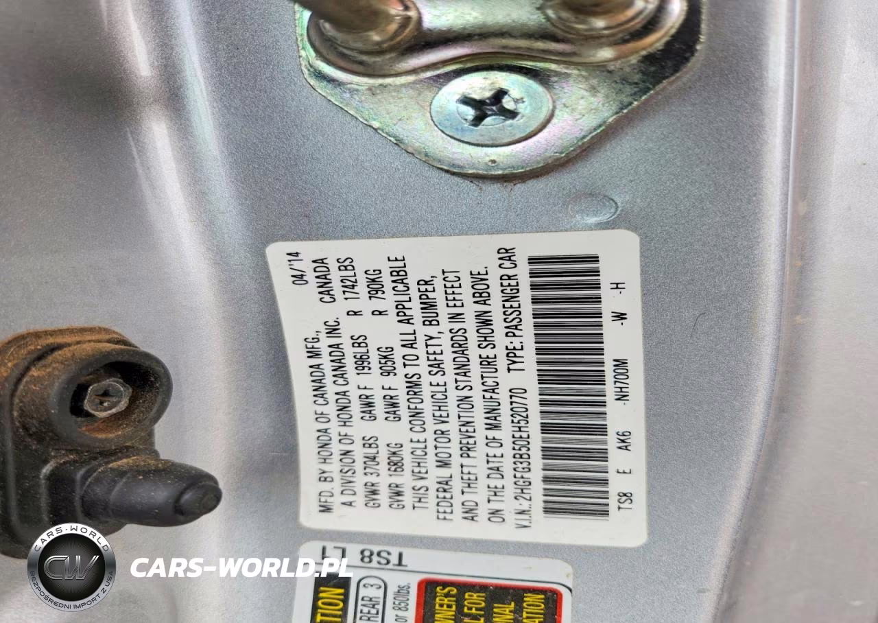 2014 Honda Civic Lx VIN:2HGFG3B50EH520770 - 12