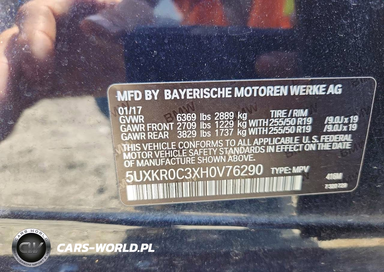 2017 BMW X5 xDrive35I VIN:5UXKR0C3XH0V76290 - 12