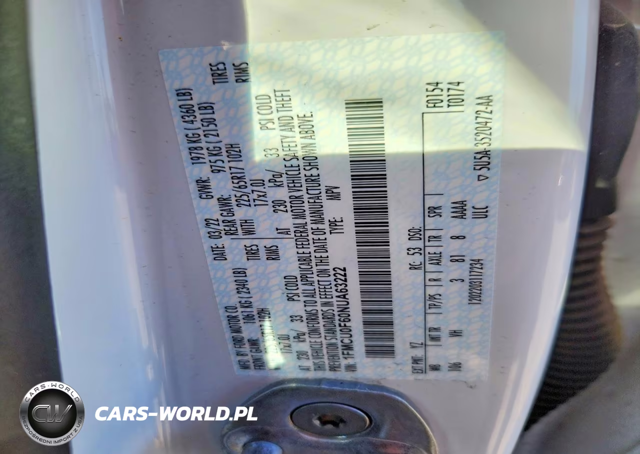 2022 Ford Escape S VIN:1FMCU0F60NUA63222 - 13