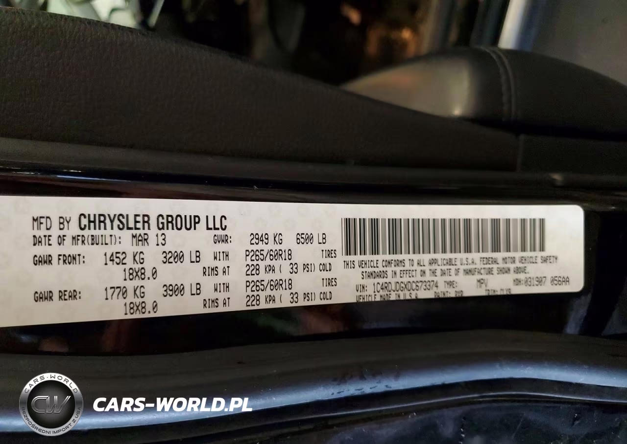 2013 Dodge Durango Crew VIN:1C4RDJDGXDC673374 - 13