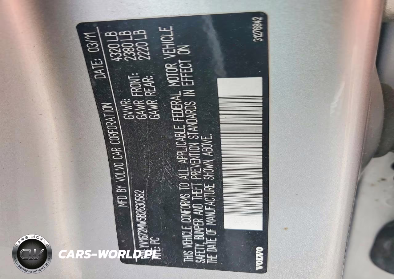 2011 Volvo V50 T5 VIN:YV1672MW5B2630582 - 13
