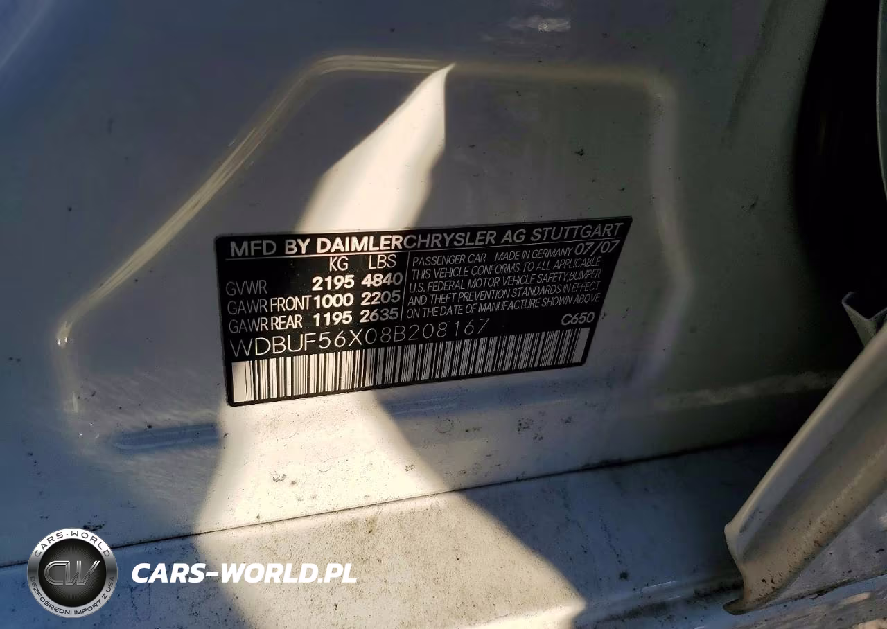 2008 Mercedes-Benz E 350 VIN:WDBUF56X08B208167 - 12