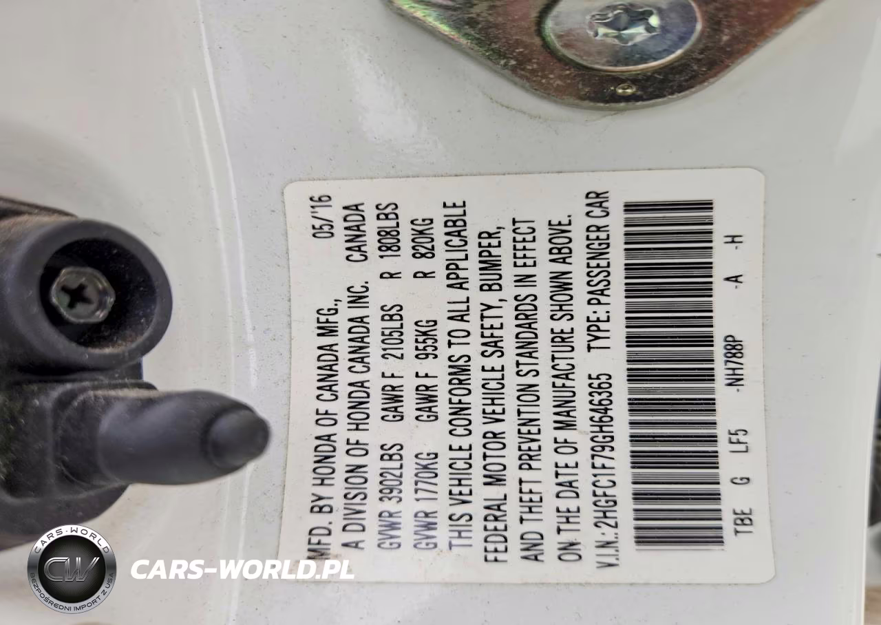 2016 Honda Civic Exl VIN:2HGFC1F79GH646365 - 13