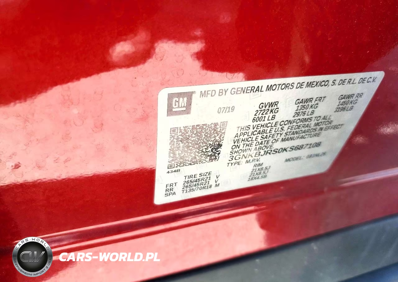 2019 Chevrolet Blazer Rs VIN:3GNKBJRS0KS687108 - 14