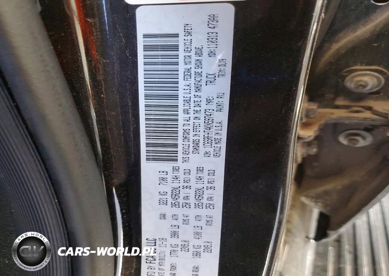 2019 Ram 1500 Limited VIN:1C6SRFHT4KN597473 - 14