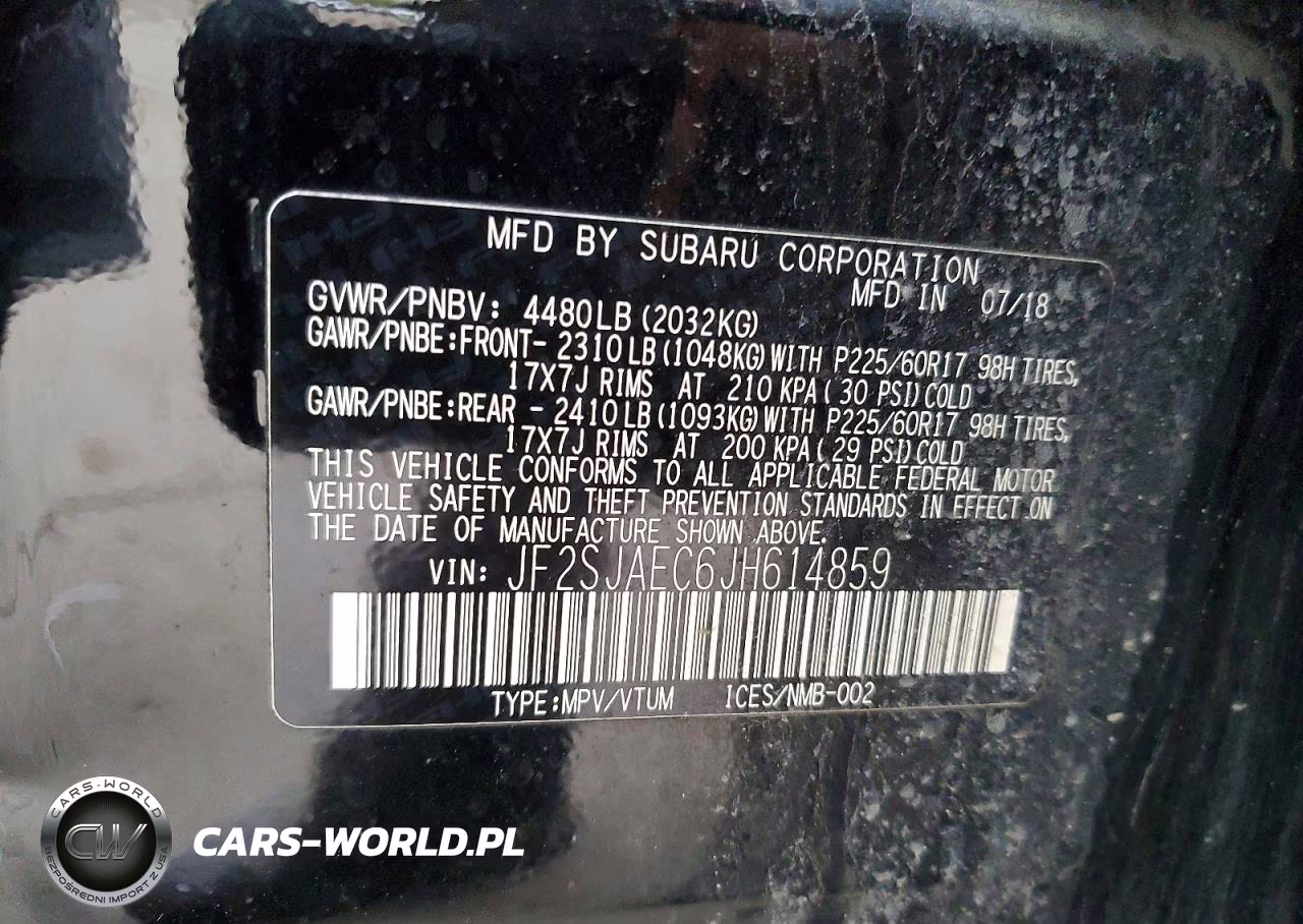 2018 Subaru Forester 2.5I Premium VIN:JF2SJAEC6JH614859 - 13