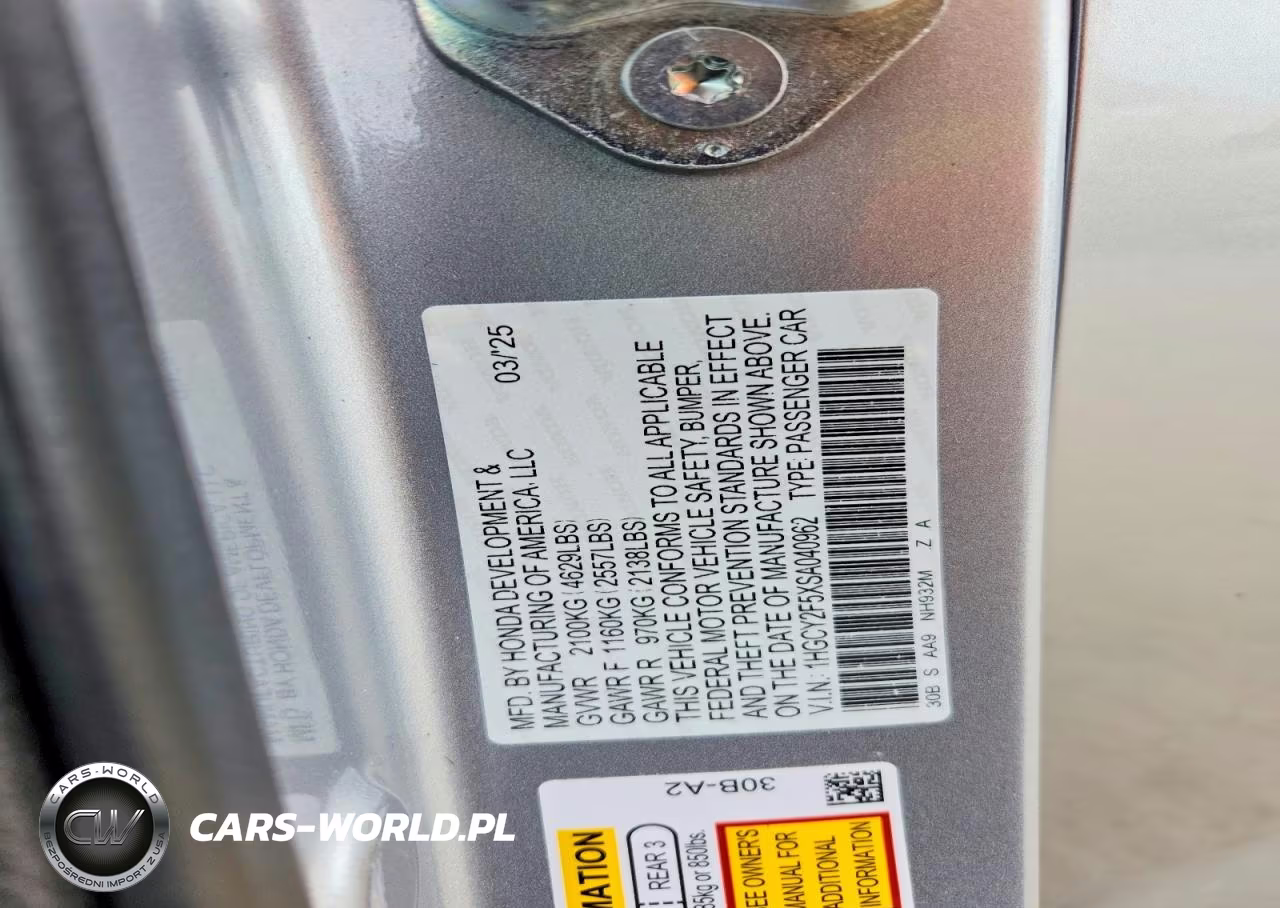 2025 Honda Accord Hybrid Sport VIN:1HGCY2F5XSA040962 - 12