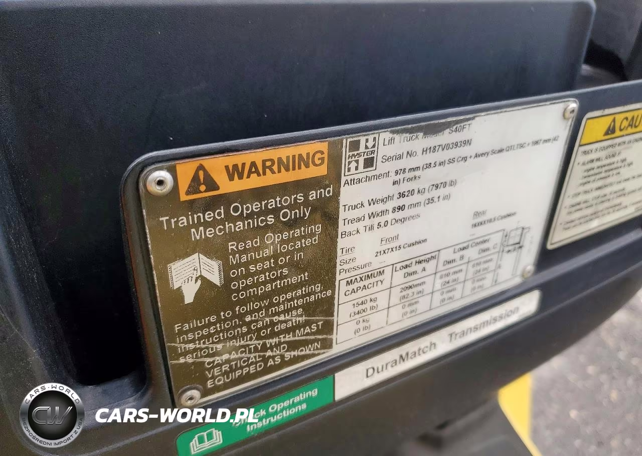 2016 Hyster S40Ft Forklift VIN:H187V03939N - 10
