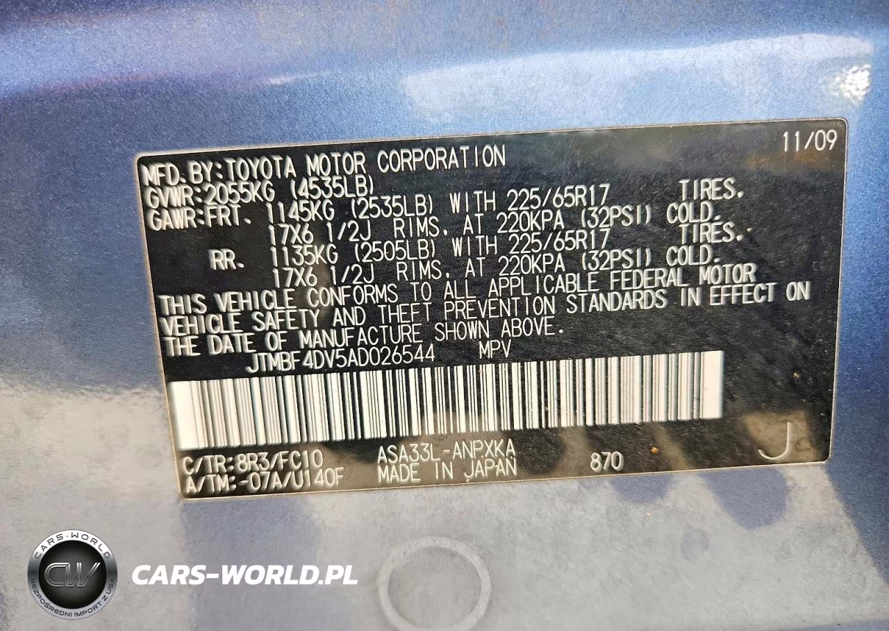 2010 Toyota Rav4 Base VIN:JTMBF4DV5AD026544 - 13