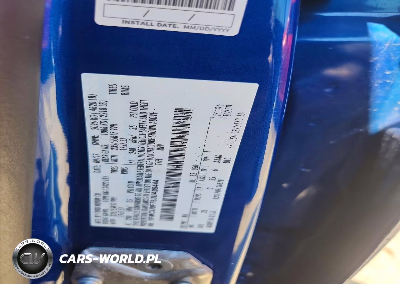 2018 Ford Escape S VIN:1FMCU0F78JUA09444 - 13