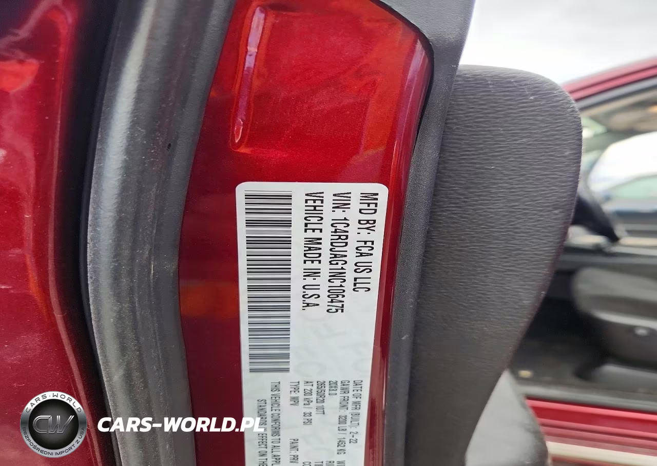 2022 Dodge Durango Sxt VIN:1C4RDJAG1NC106475 - 14