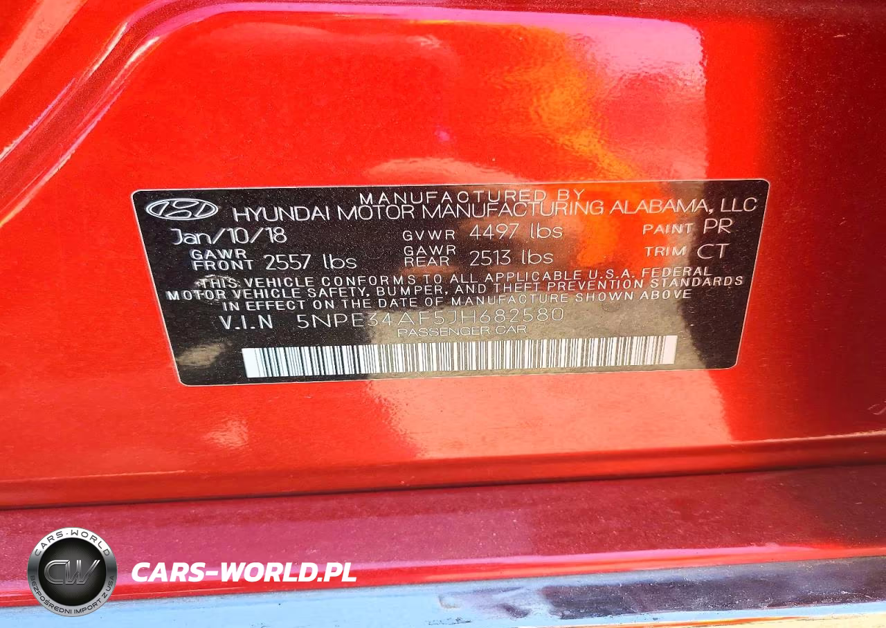 2018 Hyundai Sonata Sport VIN:5NPE34AF5JH682580 - 12