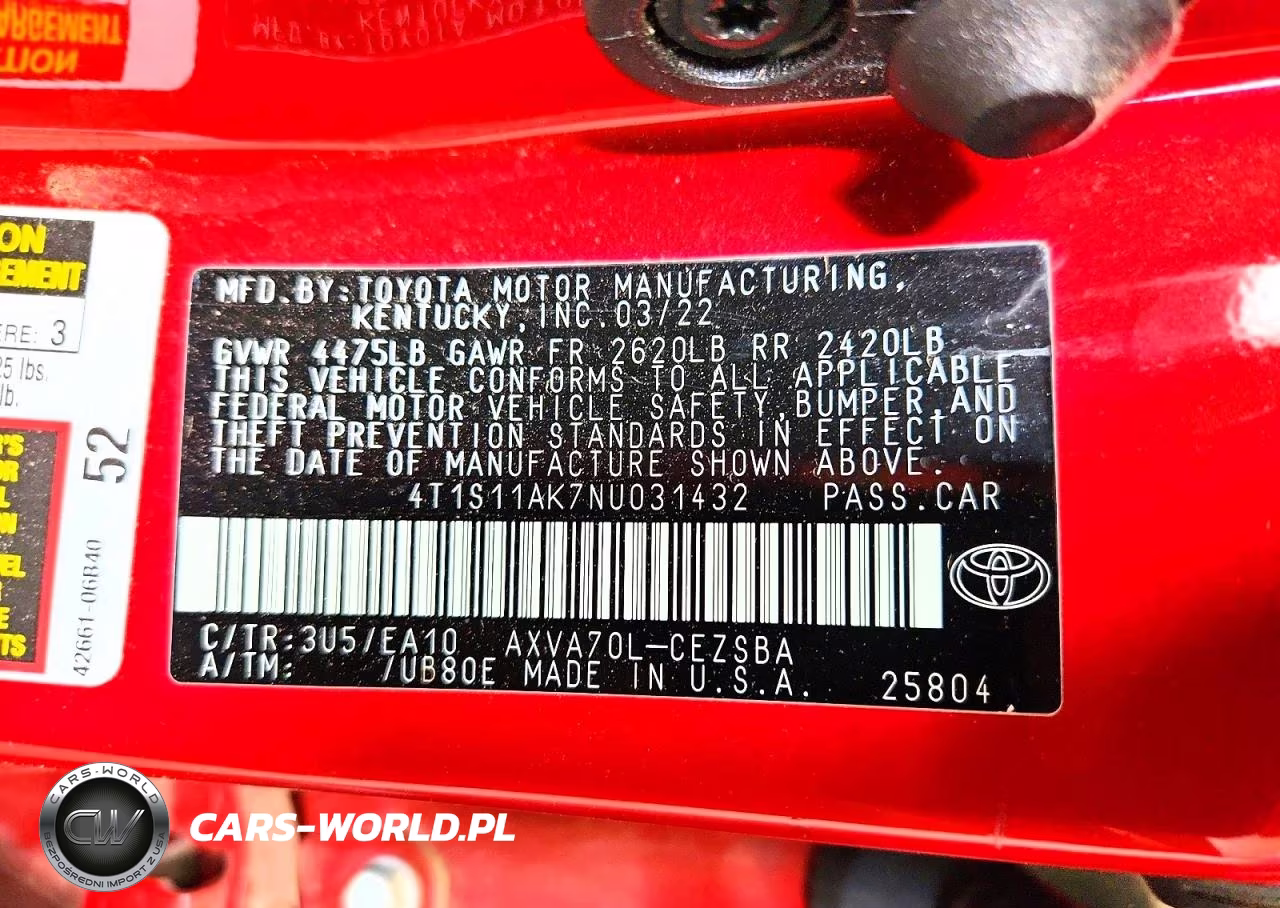 2022 Toyota Camry Se VIN:4T1S11AK7NU031432 - 12