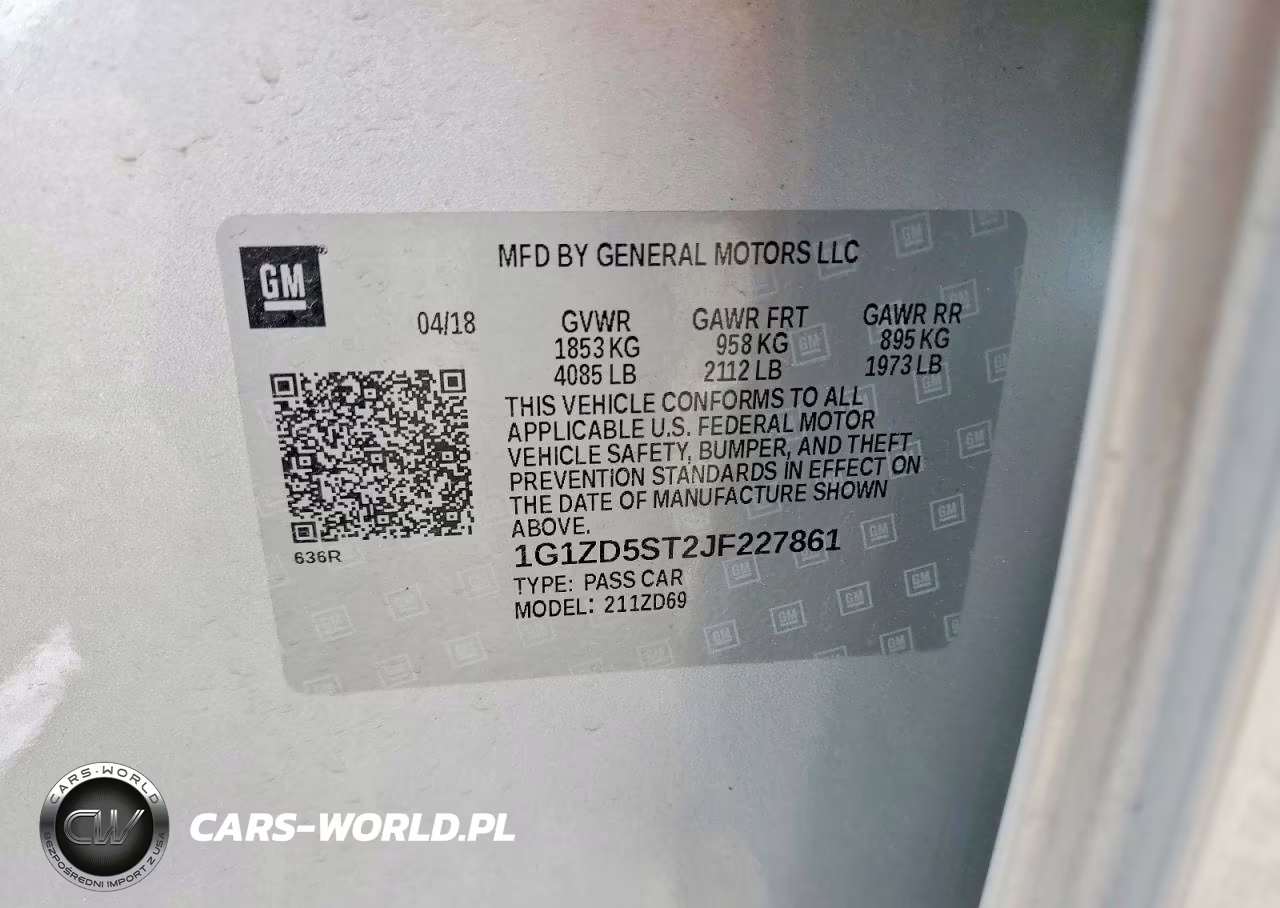 2018 Chevrolet Malibu Lt VIN:1G1ZD5ST2JF227861 - 12