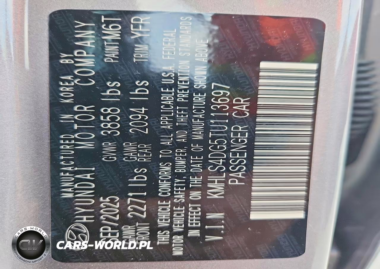 2026 Hyundai Elantra Sel Sport Premium VIN:KMHLS4DG5TU113697 - 13