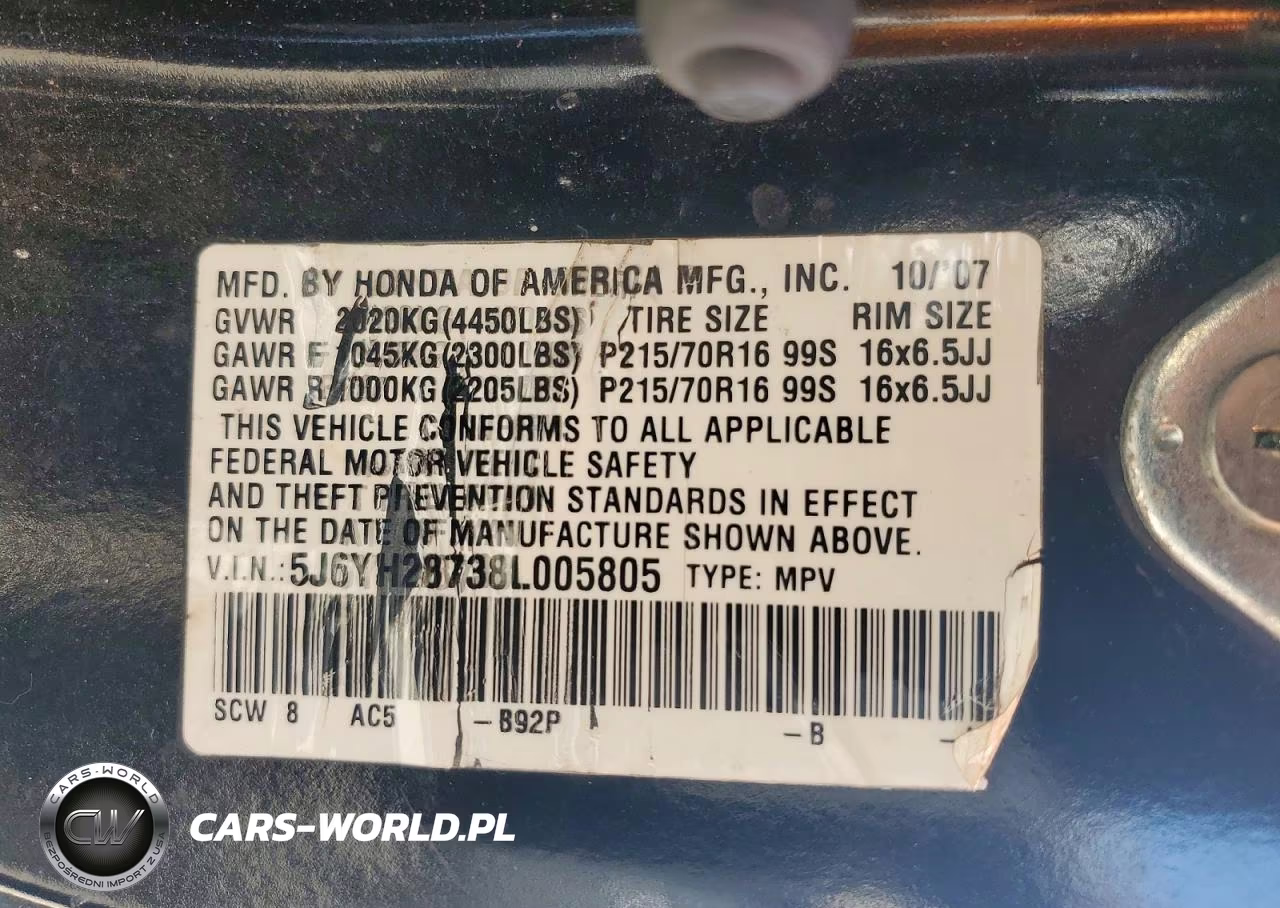 2008 Honda Element Ex VIN:5J6YH28738L005805 - 13