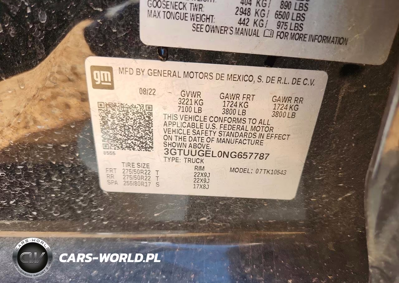 2022 GMC Sierra K1500 Denali VIN:3GTUUGEL0NG657787 - 13