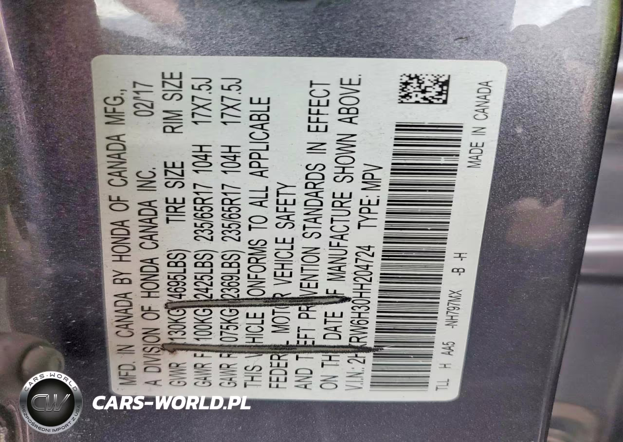 2017 Honda Cr-V Lx VIN:2HKRW6H30HH204724 - 13